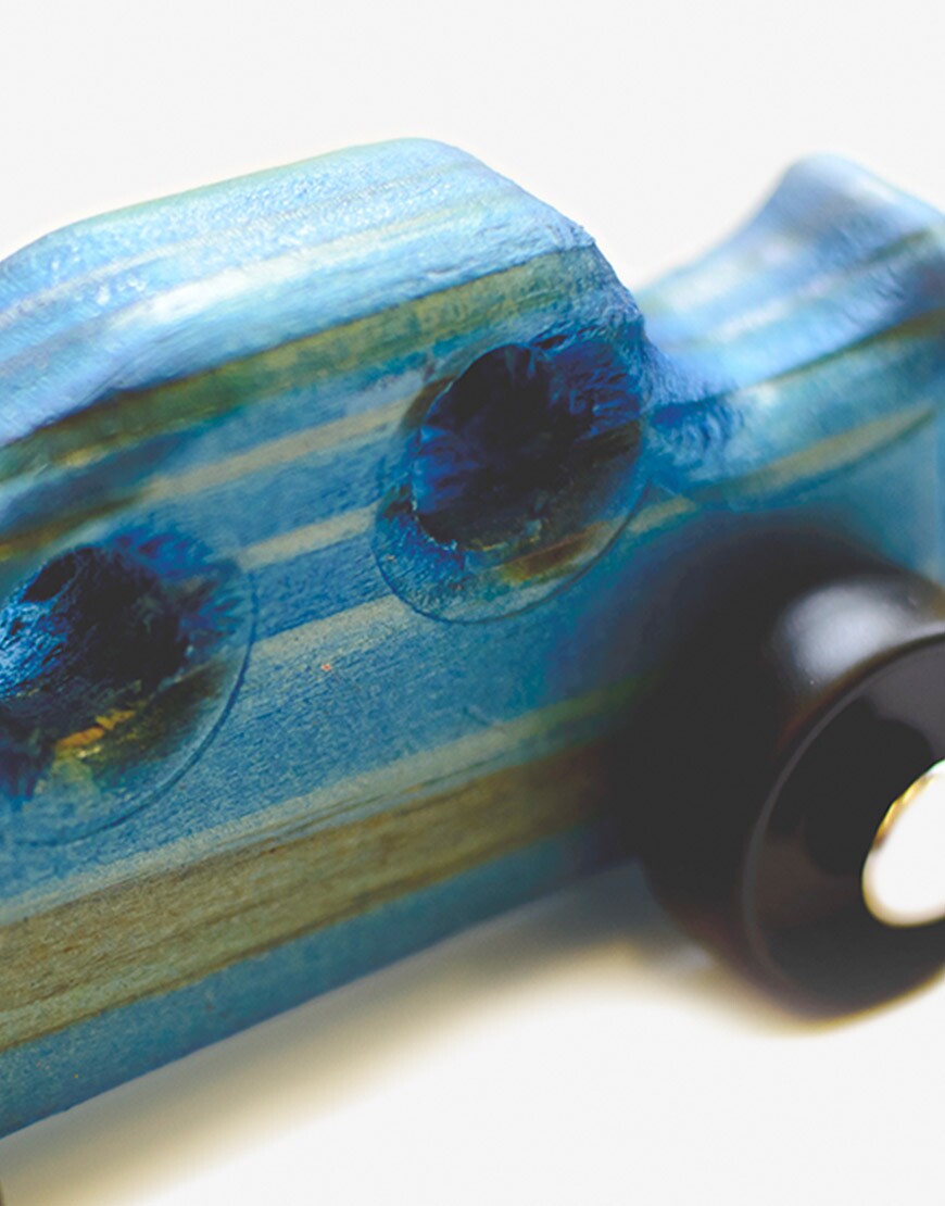 Tree-Toy-Template-blue-wood-car-crop-Alt Blue Wood Car - Image 2
